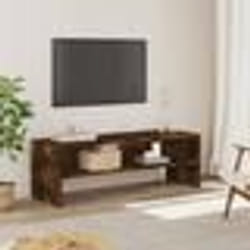 vidaXL Meuble TV chêne fumé 120x40x40 cm bois d'ingénierie