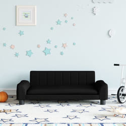 Vidaxl - Canapé pour enfants noir 90x53x30 cm tissu