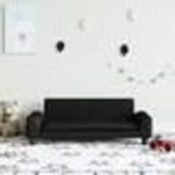 vidaXL Canapé pour enfants noir 90x53x30 cm similicuir