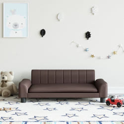 Vidaxl - Canapé pour enfants marron 90x53x30 cm similicuir