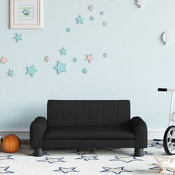Canapé pour enfants noir 70x45x30 cm tissu Vidaxl