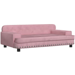 Vidaxl - Canapé pour enfants rose 90x53x30 cm velours