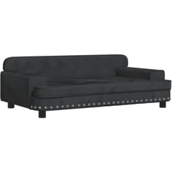 Vidaxl - Canapé pour enfants noir 90x53x30 cm velours