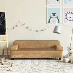 Vidaxl - Canapé pour enfants marron 90x53x30 cm velours