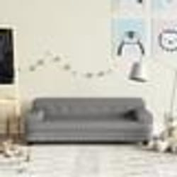 vidaXL Canapé pour enfants gris 90x53x30 cm similicuir