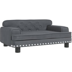 Vidaxl - Canapé pour enfants gris foncé 70x45x30 cm velours