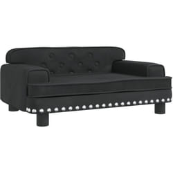 Vidaxl - Canapé pour enfants noir 70x45x30 cm velours