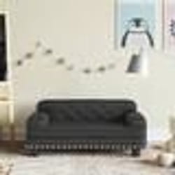 vidaXL Canapé pour enfants noir 70x45x30 cm similicuir