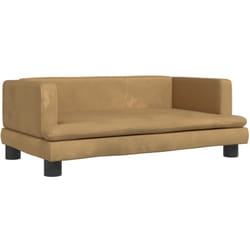Vidaxl - Canapé pour enfants marron 80x45x30 cm velours