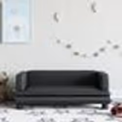 vidaXL Canapé pour enfants noir 80x45x30 cm similicuir