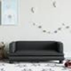 vidaXL Canapé pour enfants noir 80x45x30 cm similicuir