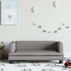 Vidaxl - Canapé pour enfants gris 80x45x30 cm similicuir