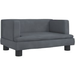 Vidaxl - Canapé pour enfants gris foncé 60x40x30 cm velours