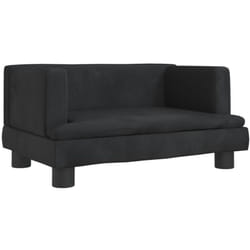 Canapé pour enfants noir 60x40x30 cm velours Vidaxl