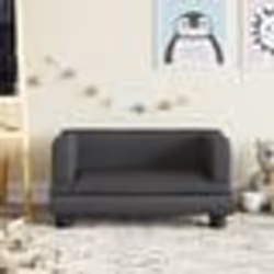 vidaXL Canapé pour enfants noir 60x40x30 cm similicuir