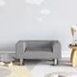 vidaXL Canapé pour enfants gris clair 50x40x26,5 cm velours