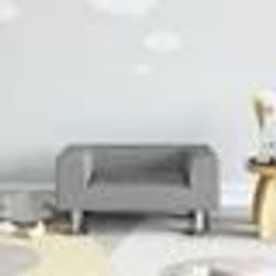 vidaXL Canapé pour enfants gris clair 50x40x26,5 cm velours