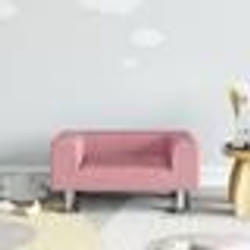 vidaXL Canapé pour enfants rose 50x40x26,5 cm velours