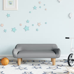 Vidaxl - Canapé pour enfants gris clair 70x40x24 cm tissu