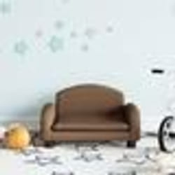 vidaXL Canapé pour enfants marron 50x40x30 cm tissu