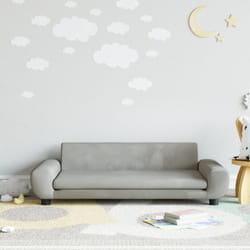 Vidaxl - Canapé pour enfants gris clair 100x54x33 cm velours