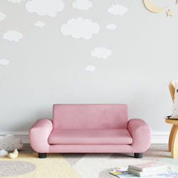 Vidaxl - Canapé pour enfants rose 70x45x33 cm velours