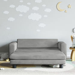 Vidaxl - Canapé avec repose-pied pour enfants gris clair 100x50x30 cm