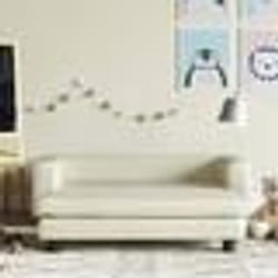 vidaXL Canapé avec repose-pied pour enfants crème 100x50x30 cm