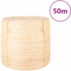 Cette corde en sisal 100 % naturel, avec sa haute résistance à la déchirure et à l'abrasion, est idéale pour un usage domesti ...