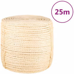 Cette corde en sisal 100 % naturel, avec sa haute résistance à la déchirure et à l'abrasion, est idéale pour un usage domesti ...