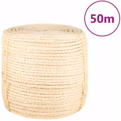 Cette corde en sisal 100 % naturel, avec sa haute résistance à la déchirure et à l'abrasion, est idéale pour un usage domesti ...