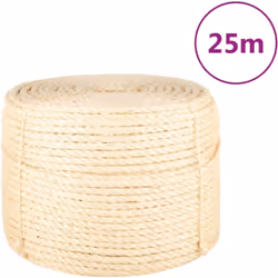 Cette corde en sisal 100 % naturel, avec sa haute résistance à la déchirure et à l'abrasion, est idéale pour un usage domesti ...