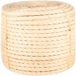 Cette corde en sisal 100 % naturel, avec sa haute résistance à la déchirure et à l'abrasion, est idéale pour un usage domesti ...