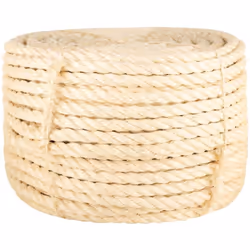 Cette corde en sisal 100 % naturel, avec sa haute résistance à la déchirure et à l'abrasion, est idéale pour un usage domesti ...