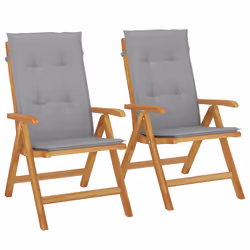 VidaXL 3196434, Terrace, Siège rembourré, Polyester, Gris, 110 kg, 600 mm