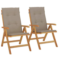 VidaXL 3196441 chaise d'extérieur Terrace Siège rembourré Polyester Taupe