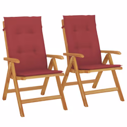 VidaXL 3196442, Terrace, Siège rembourré, Polyester, Rouge, 110 kg, 600 mm