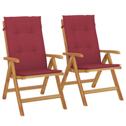 VidaXL 3196442 chaise d'extérieur Terrace Siège rembourré Polyester Rouge