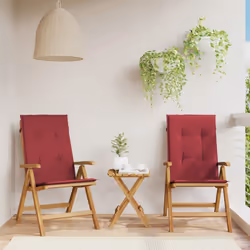 VidaXL 3196442 chaise d'extérieur Terrace Siège rembourré Polyester Rouge