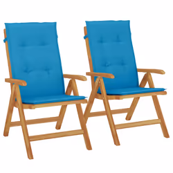 VidaXL 3196467, Terrace, Siège rembourré, Polyester, Bleu, 110 kg, 600 mm