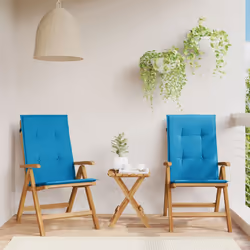 VidaXL 3196467 chaise d'extérieur Terrace Siège rembourré Polyester Bleu