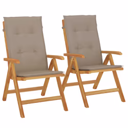 VidaXL 3196531, Terrace, Siège rembourré, Polyester, Taupe, 110 kg, 600 mm