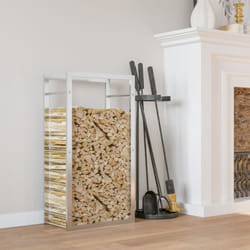 Vidaxl - Portant de bois de chauffage 80x28x154 cm acier inoxydable