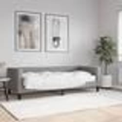 vidaXL Lit de jour avec matelas gris clair 80x200 cm tissu - 80 x 200 cm