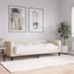 vidaXL Lit de jour avec matelas crème 80x200 cm tissu - 80 x 200 cm