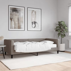 vidaXL Lit de jour avec matelas taupe 90x200 cm tissu - 180 x 200 cm