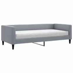 VidaXL 3196565, lit sofa, Gris, mousse, Métal, Polyester, Bois, 2230 mm, 1100 mm