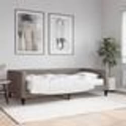 vidaXL Lit de jour avec matelas taupe 100x200 cm tissu - 180 x 200 cm
