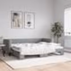 vidaXL Lit de jour avec gigogne sans matelas gris clair 80x200 cm - 80 x 200 cm