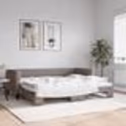 vidaXL Lit de jour avec gigogne sans matelas taupe 80x200 cm - 80 x 200 cm